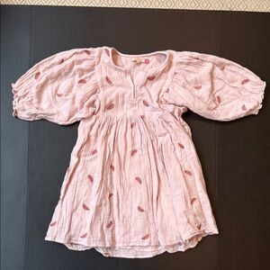 Pink Kids Top with Embroidered Details